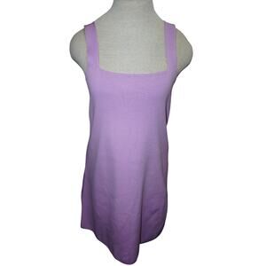ZARA Lavender Knit Mini Tank Dress – Square Neck – Size Medium